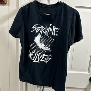 Starving Wolves Black Graphic Tee